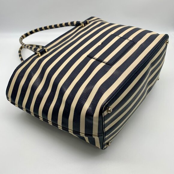Kate Spade Cedar Street Offshore Blue & Ivory French Striped Harmony Tote - Picture 8 of 11